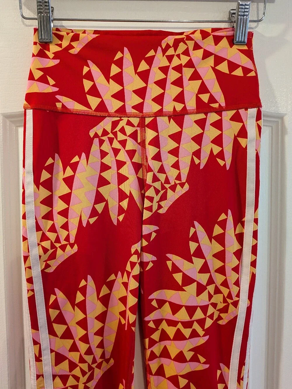 FARM Rio x Adidas Sports Bra & Leggings Activewear Set Red Tropical Size S & XS